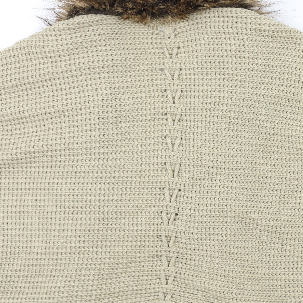 Preworn Womens Beige  Knit Cardigan Jumper Size L