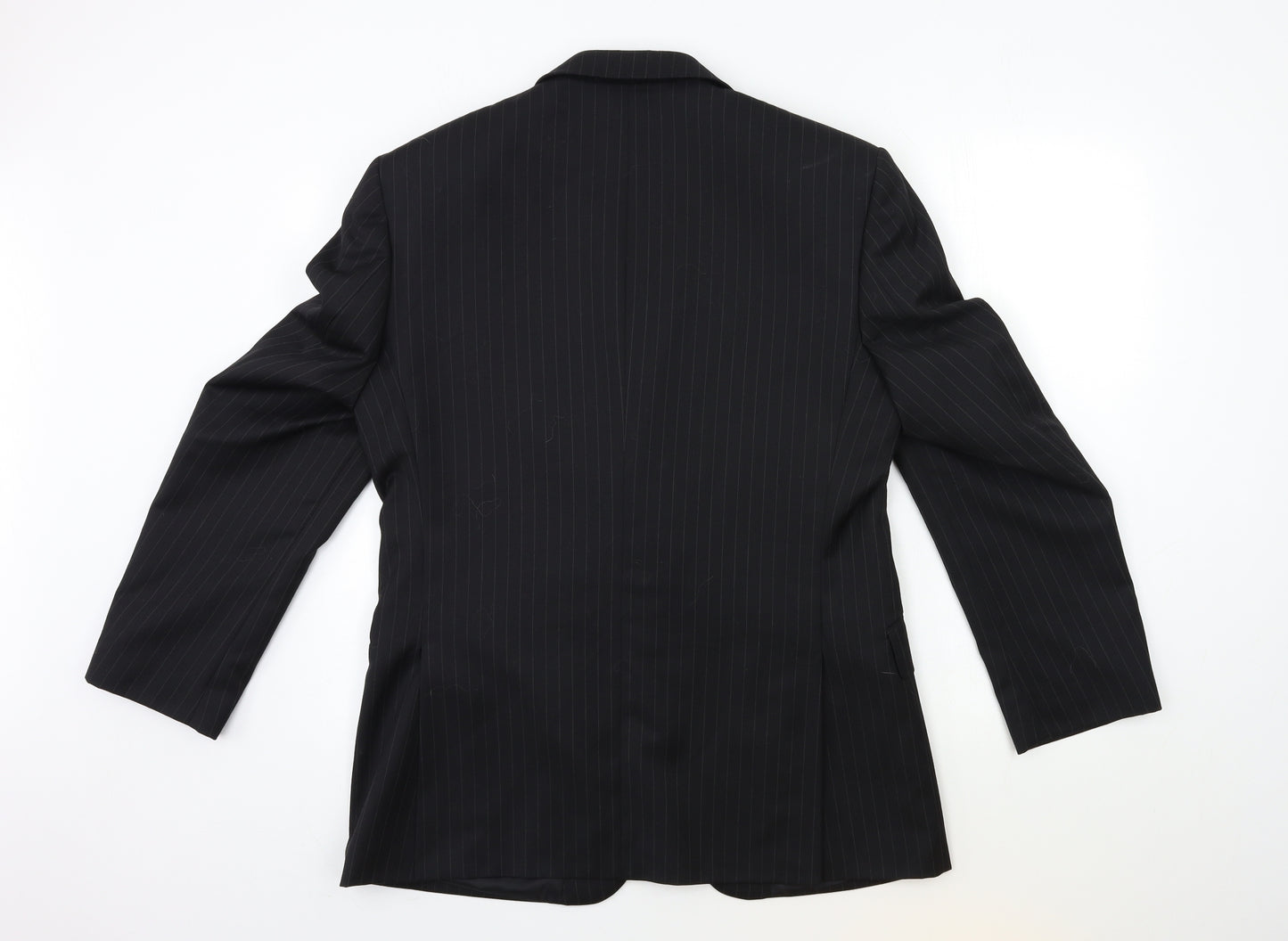 Burton Mens Black Striped  Jacket Suit Jacket Size 40