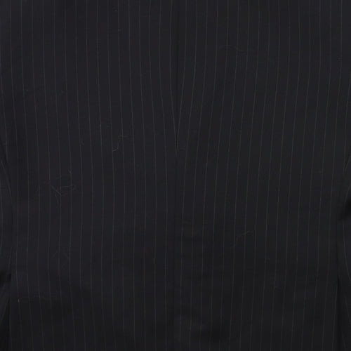 Burton Mens Black Striped  Jacket Suit Jacket Size 40