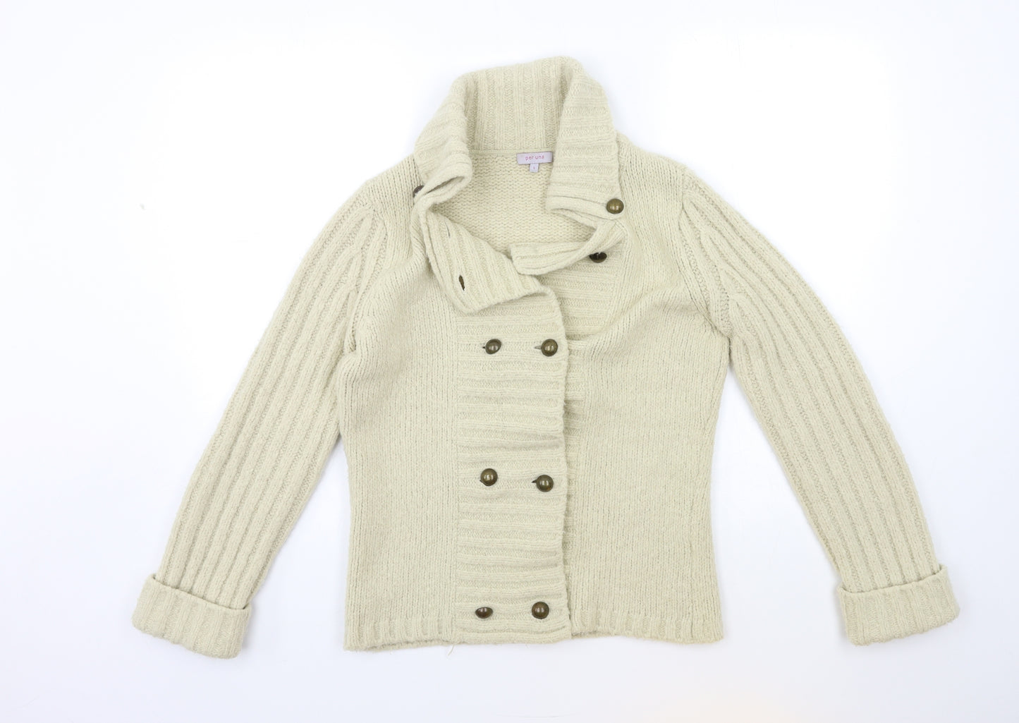 Per Una Womens Beige  Knit Cardigan Jumper Size S