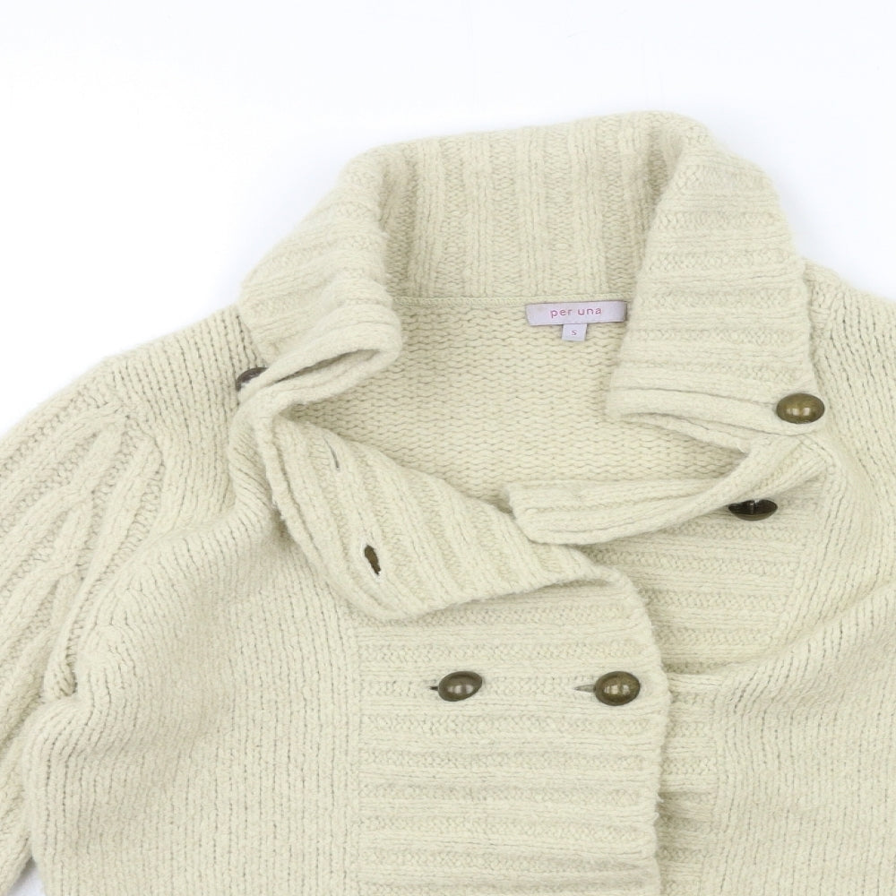 Per Una Womens Beige  Knit Cardigan Jumper Size S