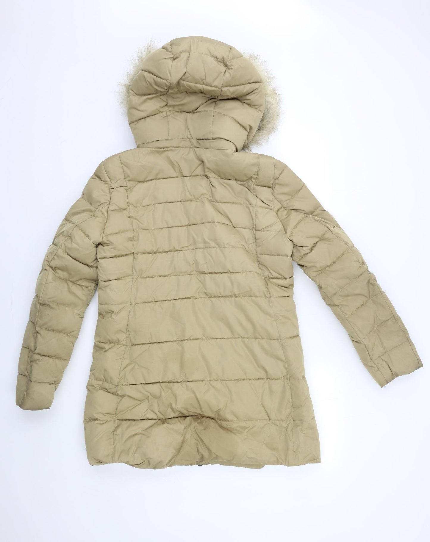 Per Una Womens Beige   Parka Coat Size 10