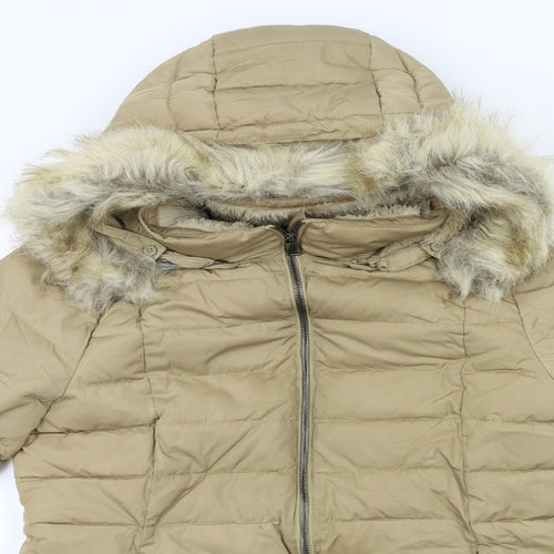 Per Una Womens Beige   Parka Coat Size 10