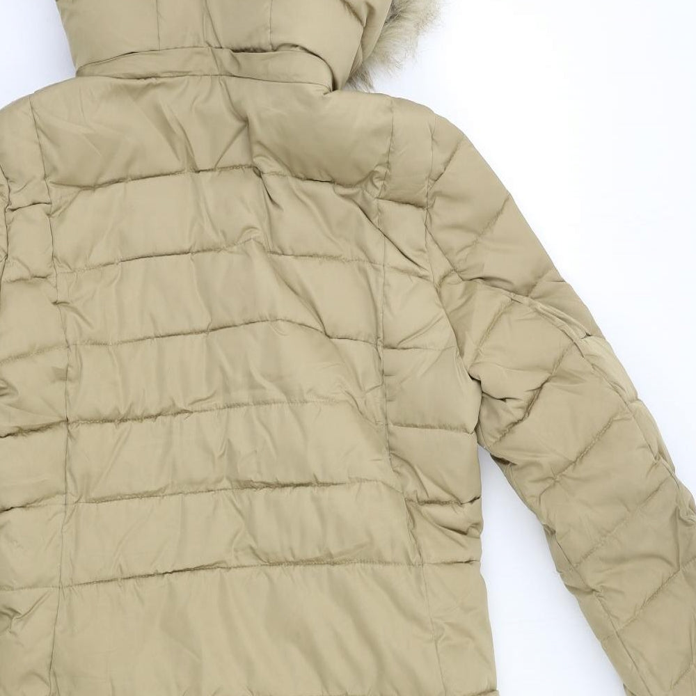 Per Una Womens Beige   Parka Coat Size 10