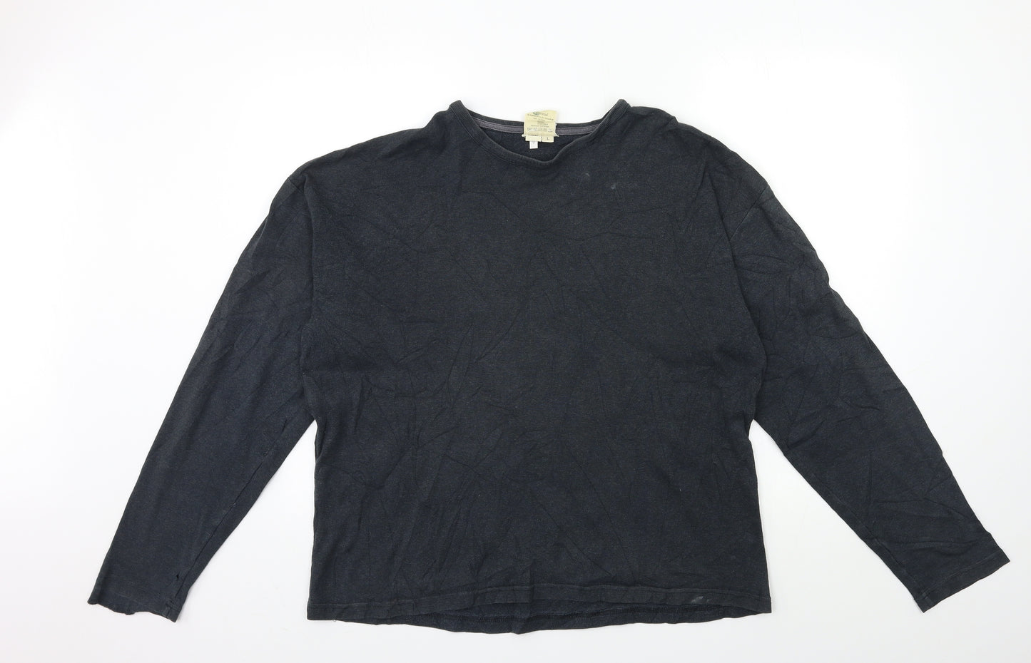 ECOCOTTON Womens Grey   Basic T-Shirt Size L