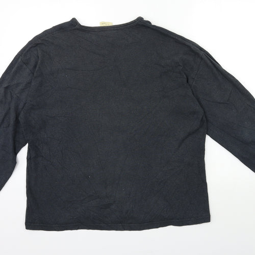 ECOCOTTON Womens Grey   Basic T-Shirt Size L