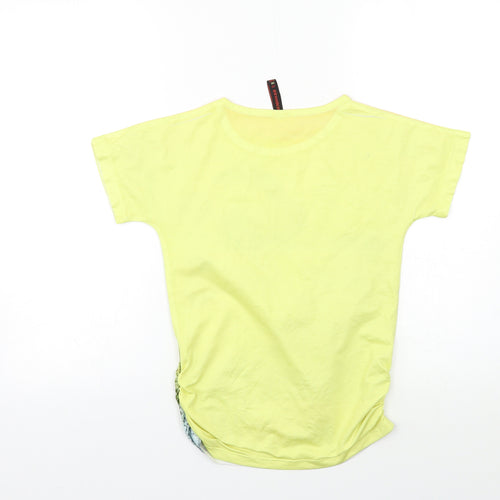 STREET KIDS Girls Yellow   Basic T-Shirt Size 10 Years