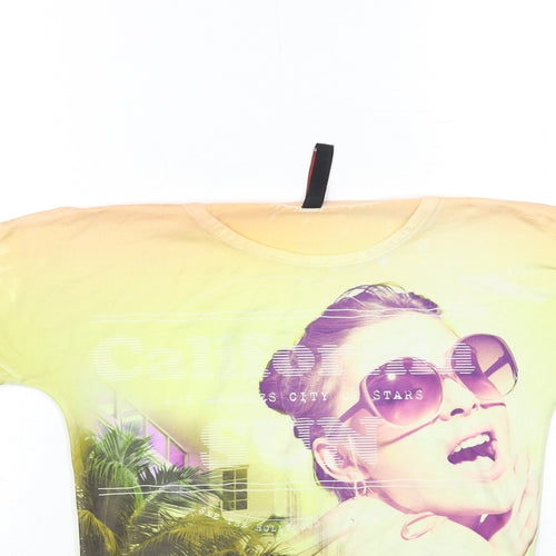 STREET KIDS Girls Yellow   Basic T-Shirt Size 10 Years