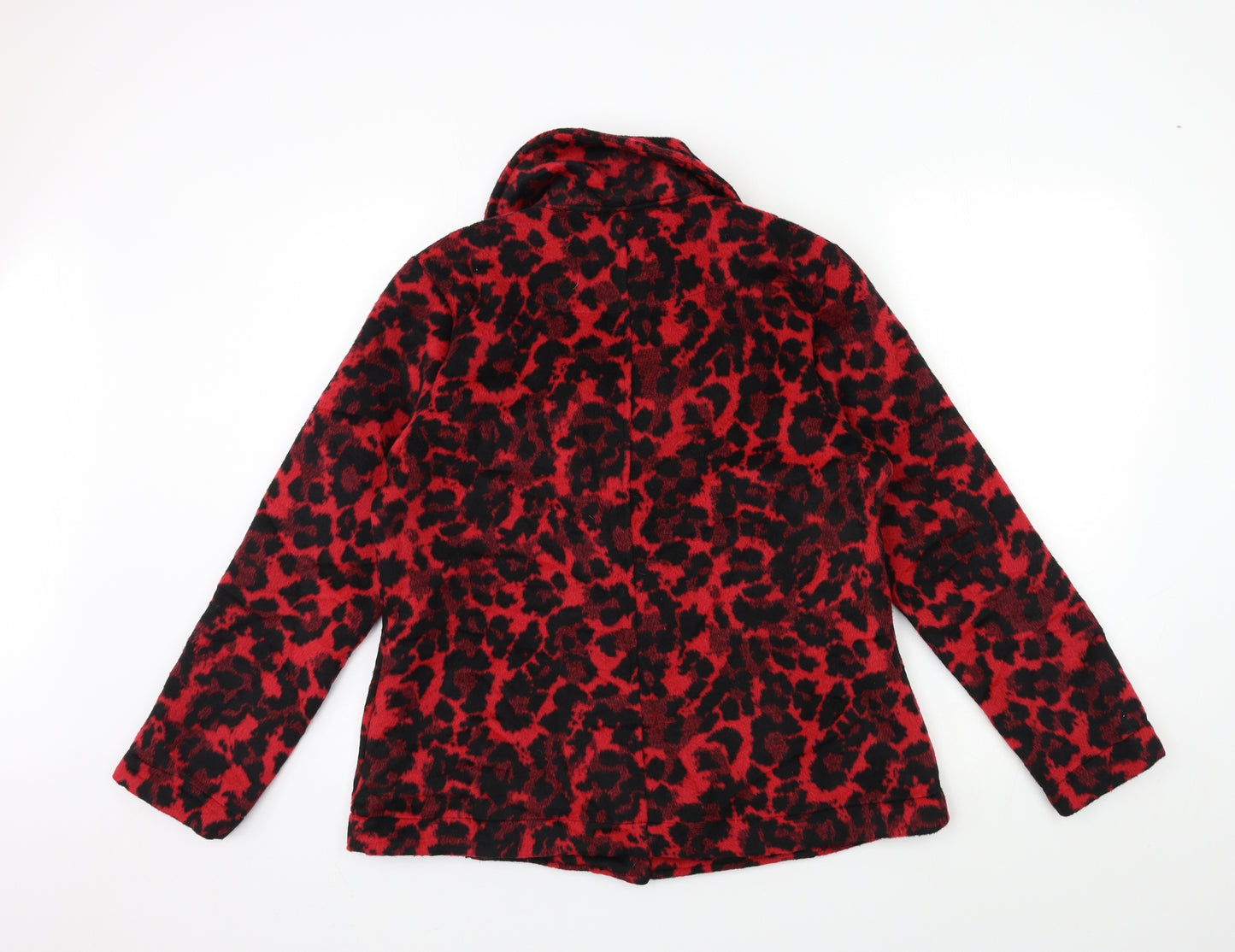 Soon Womens Red Floral  Overcoat Coat Size 14