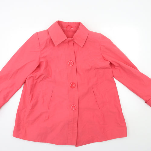 SPECIAL Womens Pink   Overcoat Coat Size 12