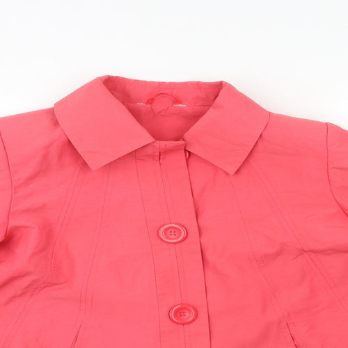 SPECIAL Womens Pink   Overcoat Coat Size 12