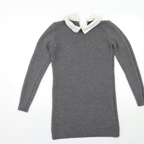 Atmosphere Womens Grey  Knit Jumper Dress  Size 8