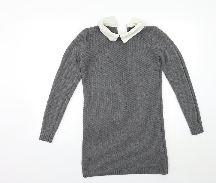 Atmosphere Womens Grey Knit Jumper Dress Size 8