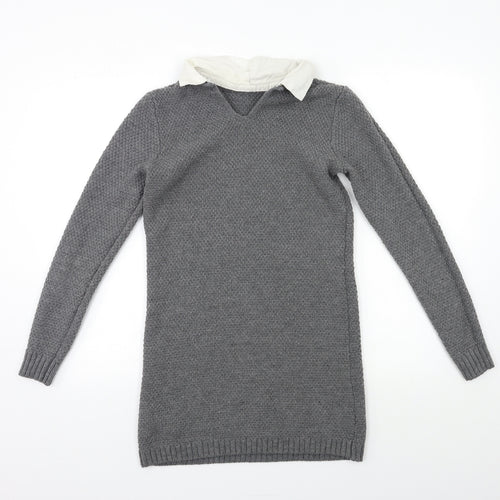 Atmosphere Womens Grey  Knit Jumper Dress  Size 8