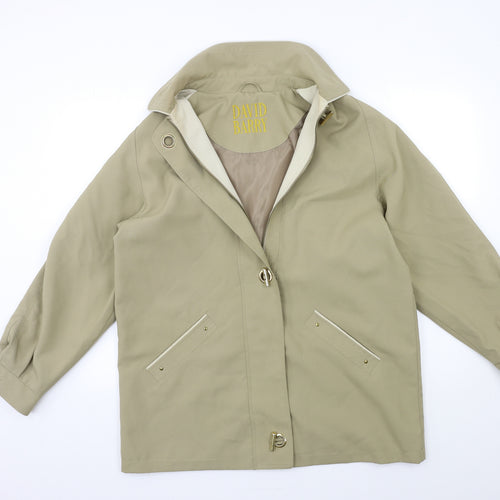 DAVID BARRY Womens Green   Overcoat Coat Size 16