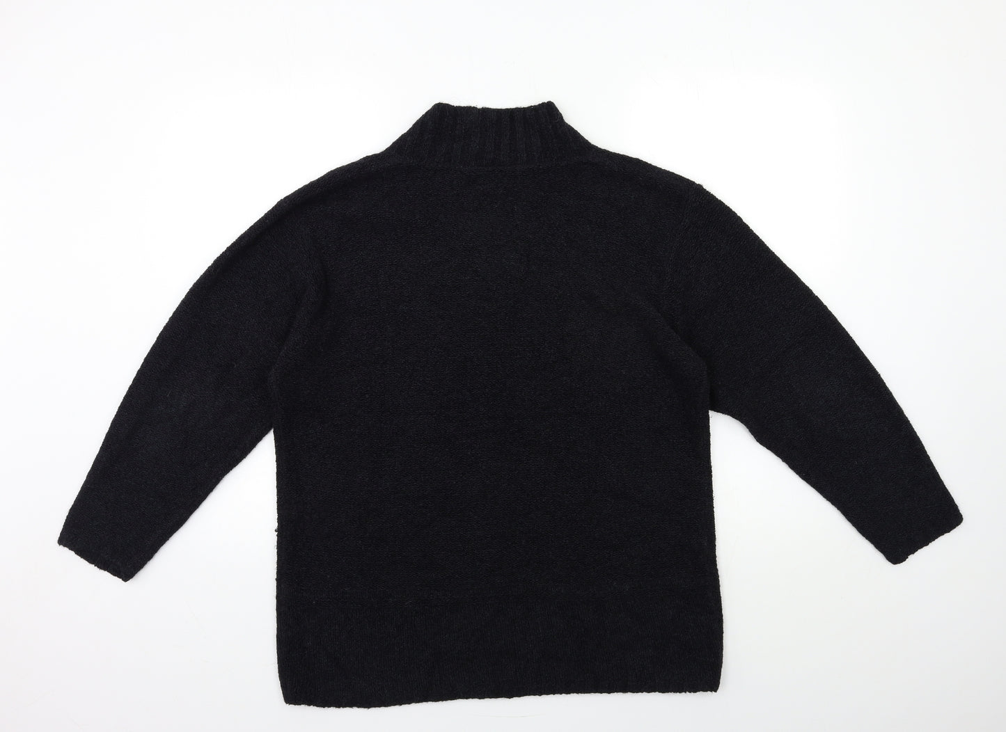 Todays Woman Womens Black  Knit Pullover Jumper Size L