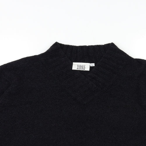 Todays Woman Womens Black  Knit Pullover Jumper Size L