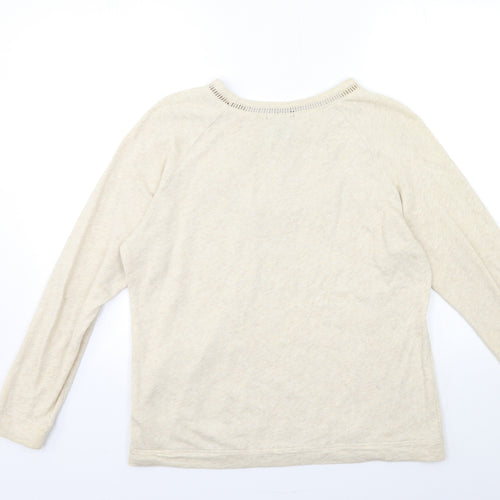 H&M Womens Beige   Pullover Sweatshirt Size S