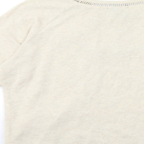H&M Womens Beige   Pullover Sweatshirt Size S