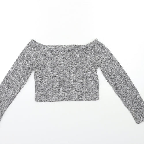Candy Girls Grey   Basic T-Shirt Size 12 Years