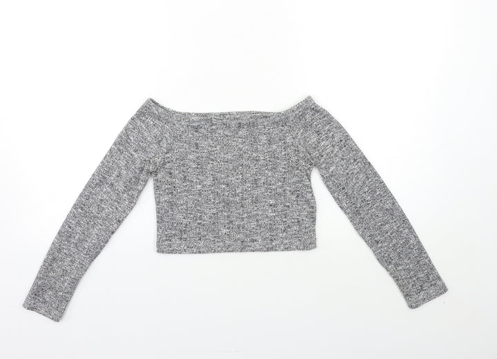 Candy Girls Grey   Basic T-Shirt Size 12 Years