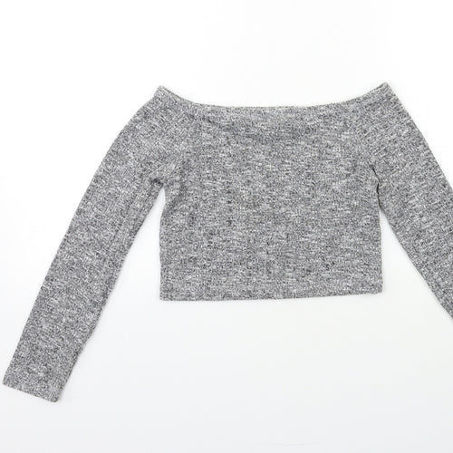 Candy Girls Grey   Basic T-Shirt Size 12 Years