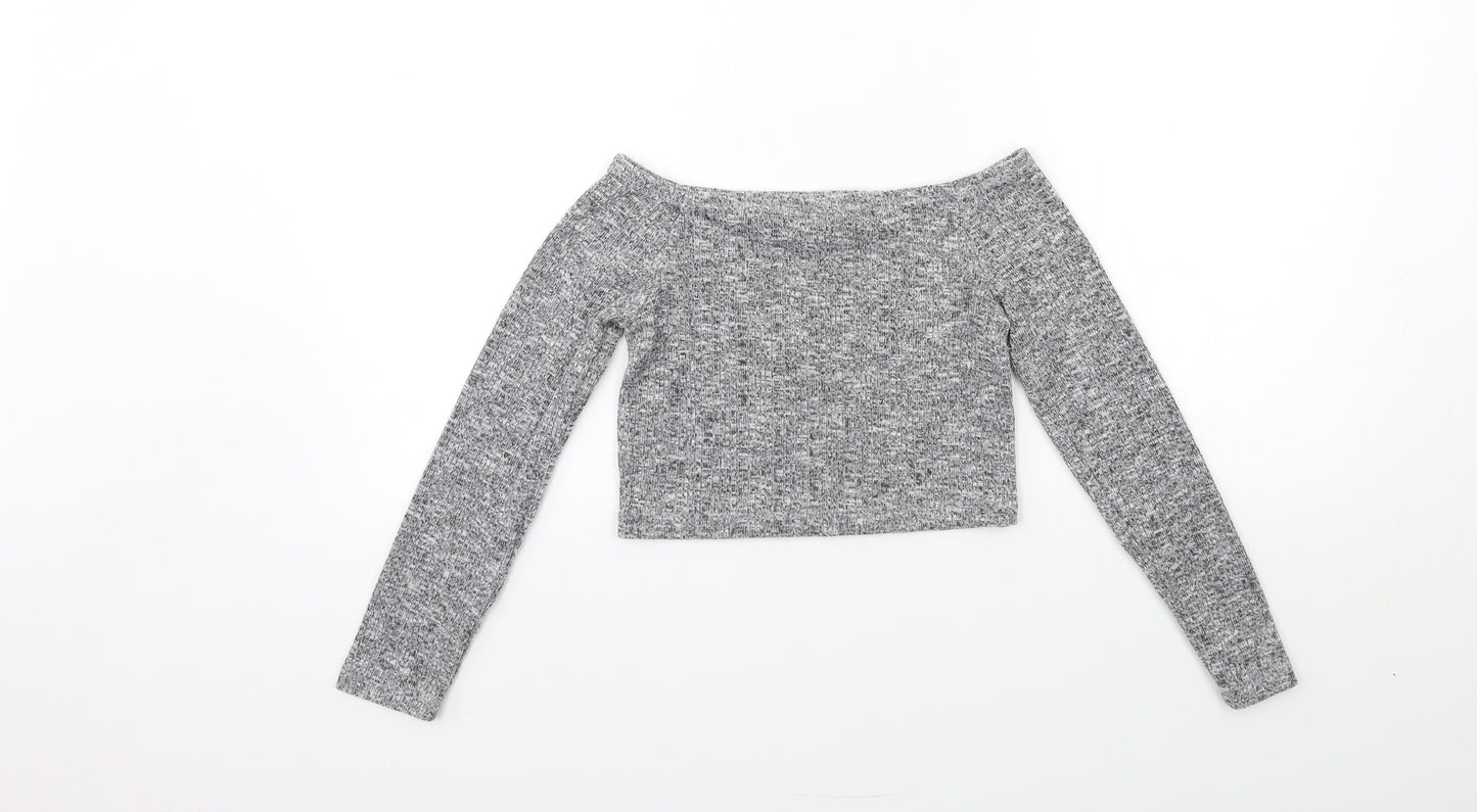 Candy Girls Grey   Basic T-Shirt Size 12 Years