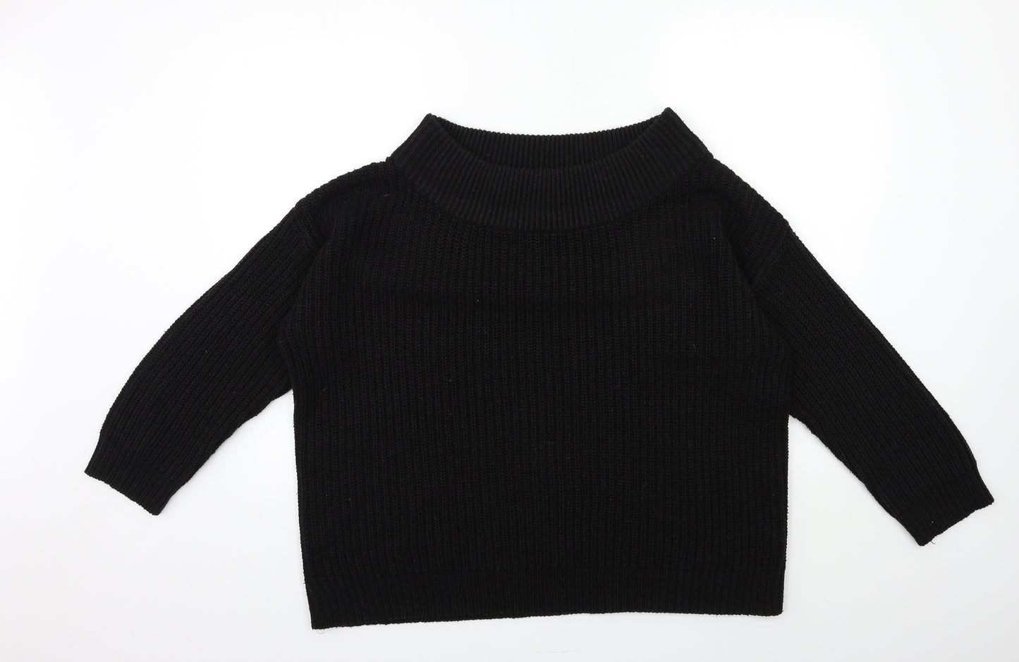 New Look Womens Black  Knit Pullover Jumper Size L