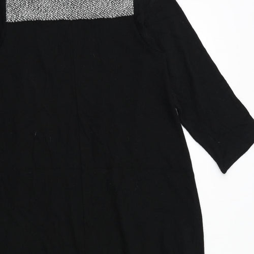 Lacony Womens Black Batik  Jumper Dress  Size M