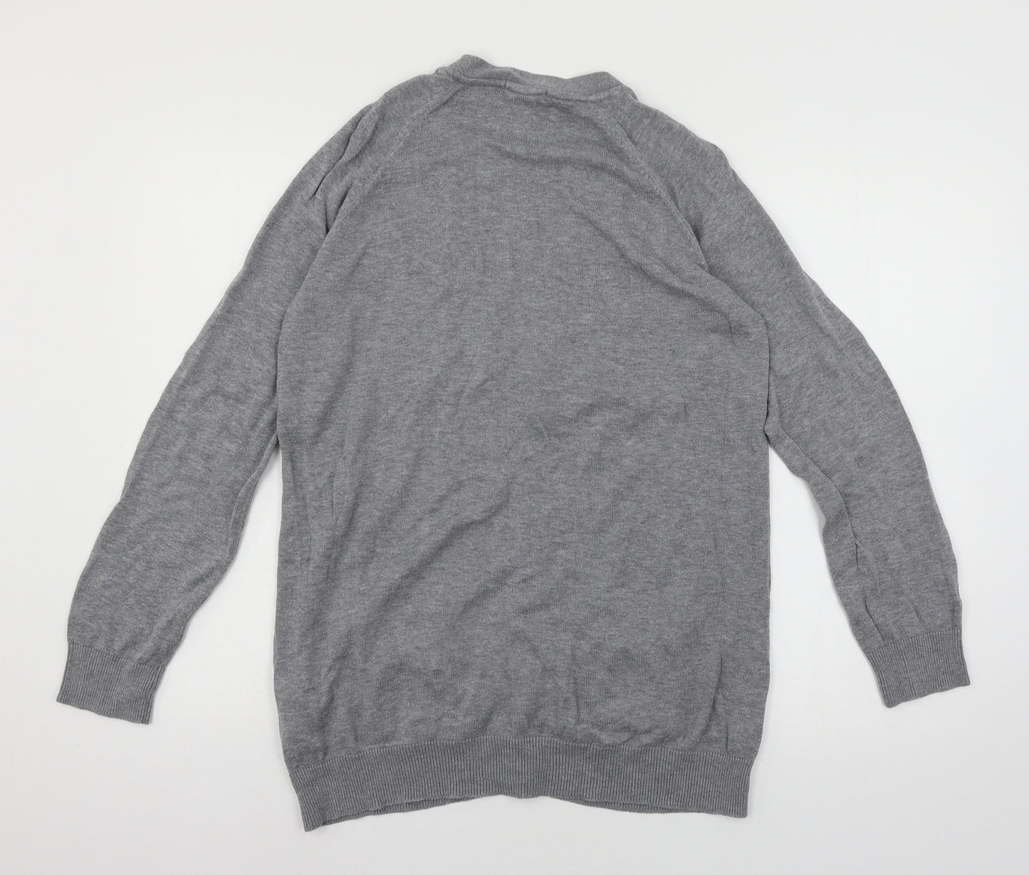 H&M Womens Grey  Knit Cardigan Jumper Size M