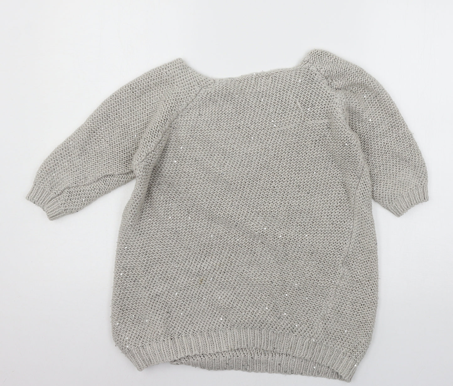 River Island Womens Grey  Knit Pullover Jumper Size 10