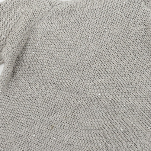 River Island Womens Grey  Knit Pullover Jumper Size 10