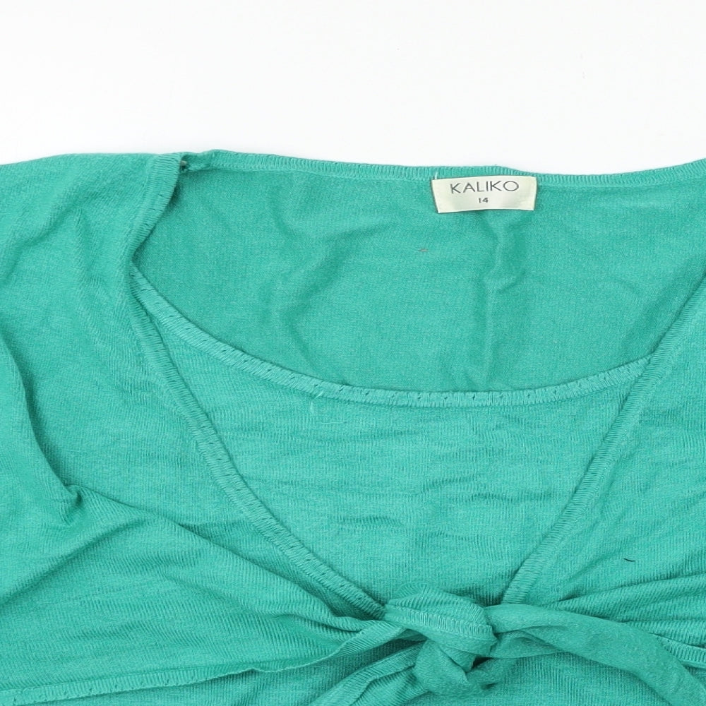 Kaliko Womens Green  Knit Pullover Jumper Size 14