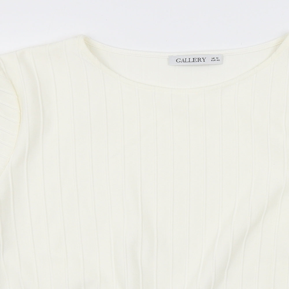 Gallery Womens Ivory   Pullover Sweatshirt Size 12