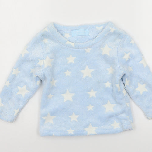 Glow in the Dark Boys Blue Geometric Microfibre  Pyjama Top Size 2-3 Years  - Stars