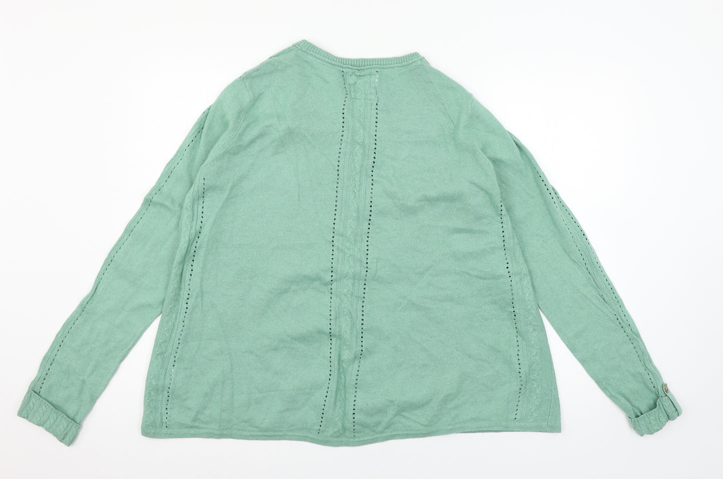 Mantaray Womens Green  Knit Cardigan Jumper Size 16
