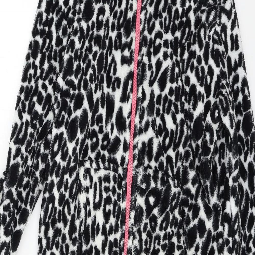 NEXT Girls Black Animal Print Microfibre Top One Piece Size 9 Years