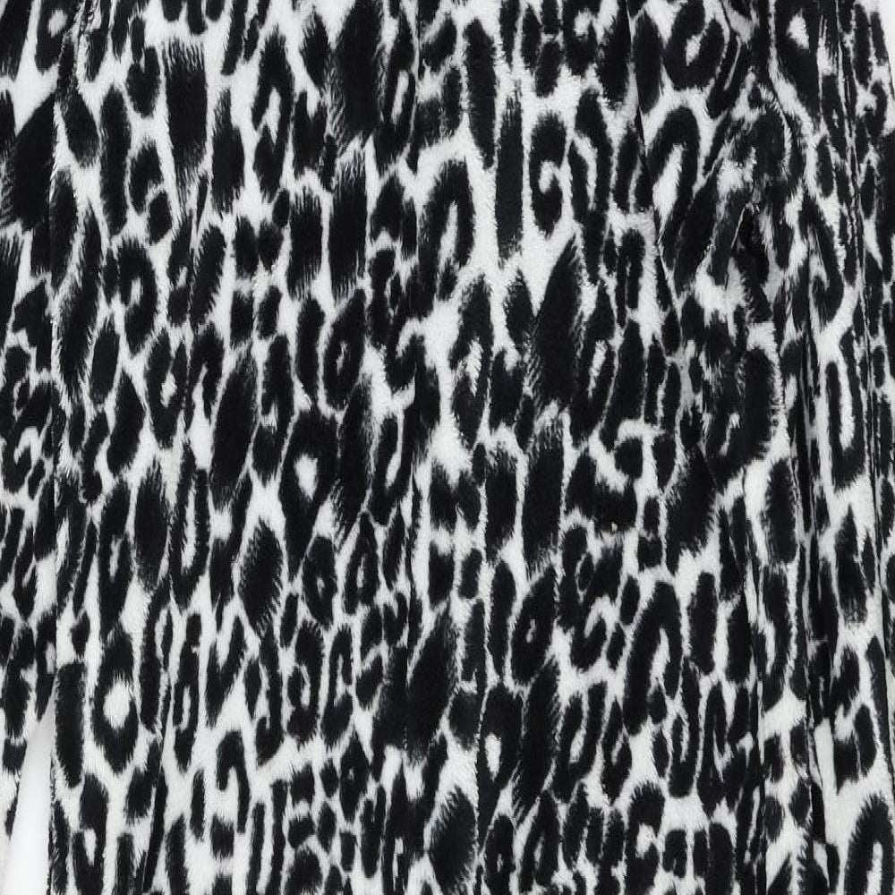 NEXT Girls Black Animal Print Microfibre Top One Piece Size 9 Years