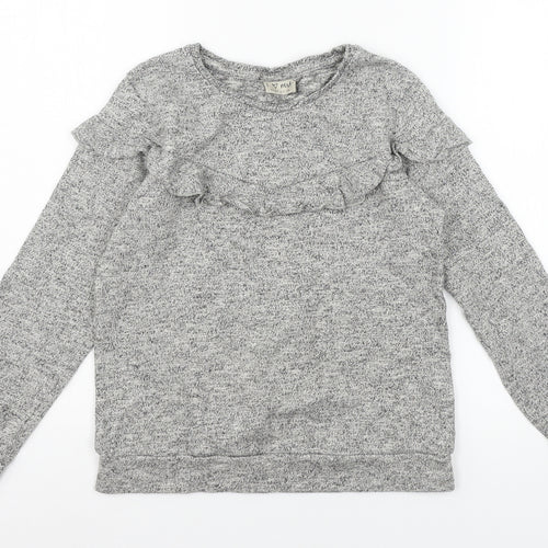 NEXT Girls Grey  Jersey Pullover Sweatshirt Size 12 Years