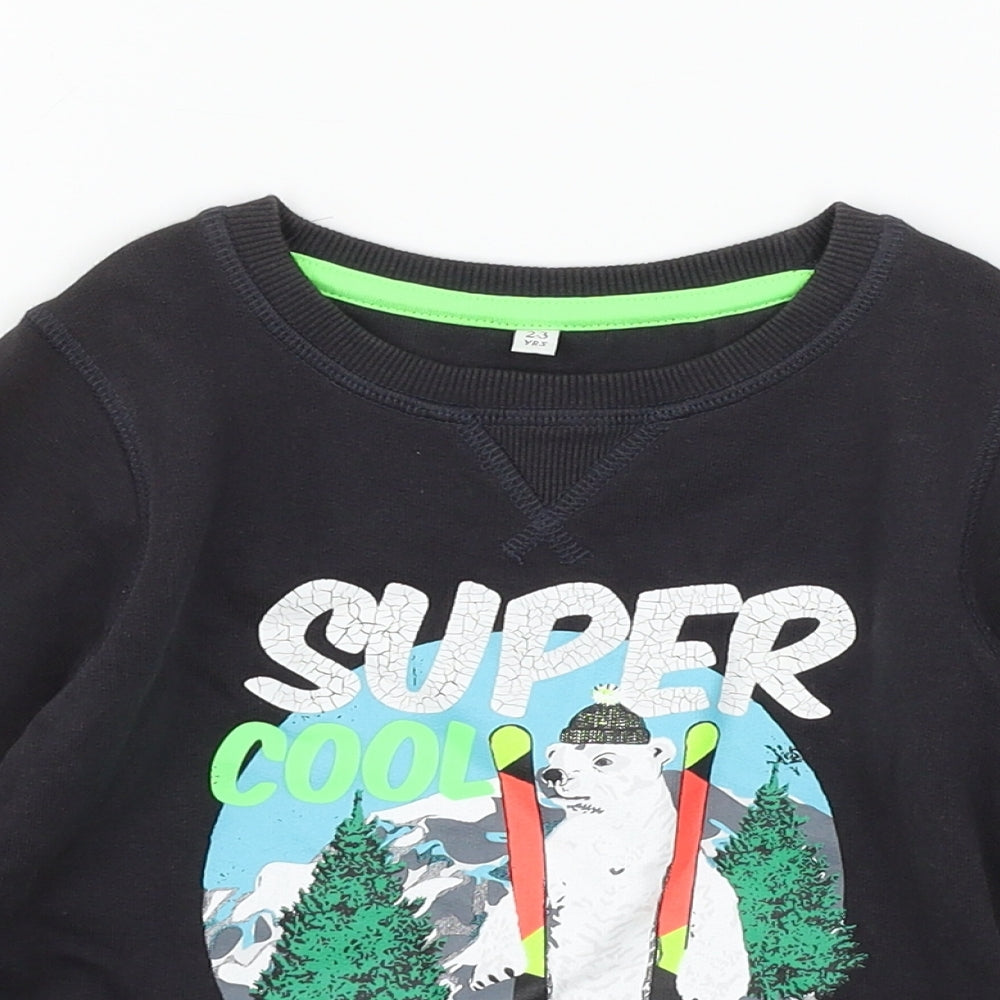 Marks and Spencer Boys Blue  Jersey Pullover Sweatshirt Size 2-3 Years  - Polar Bear