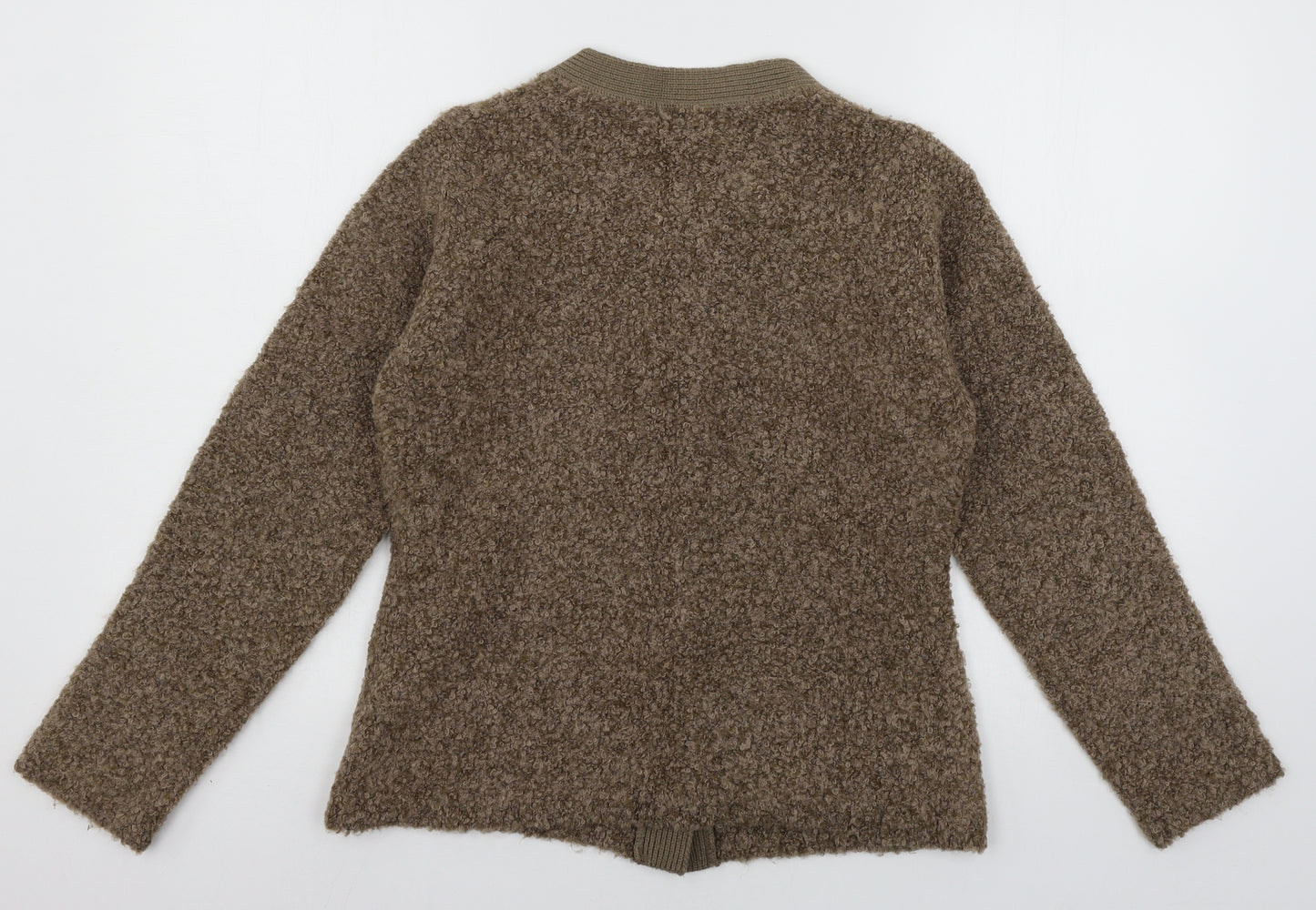 EWM Womens Brown  Knit Cardigan Jumper Size 10