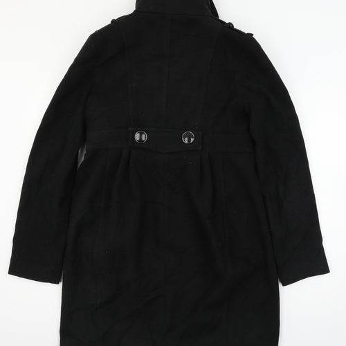 River Island Womens Black   Overcoat Coat Size 12