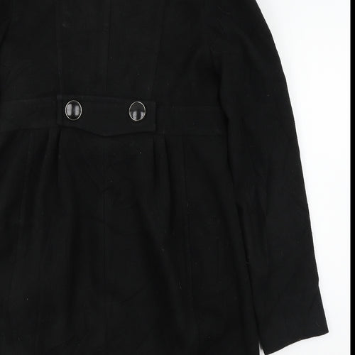 River Island Womens Black   Overcoat Coat Size 12