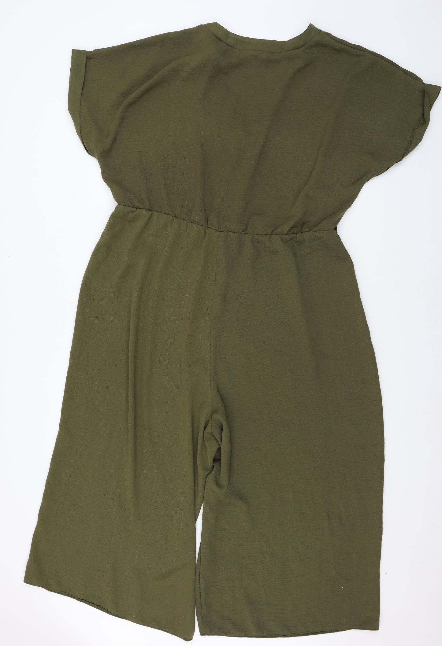 New Look Womens Green  Satin Jumpsuit One-Piece Size 22 L19 in