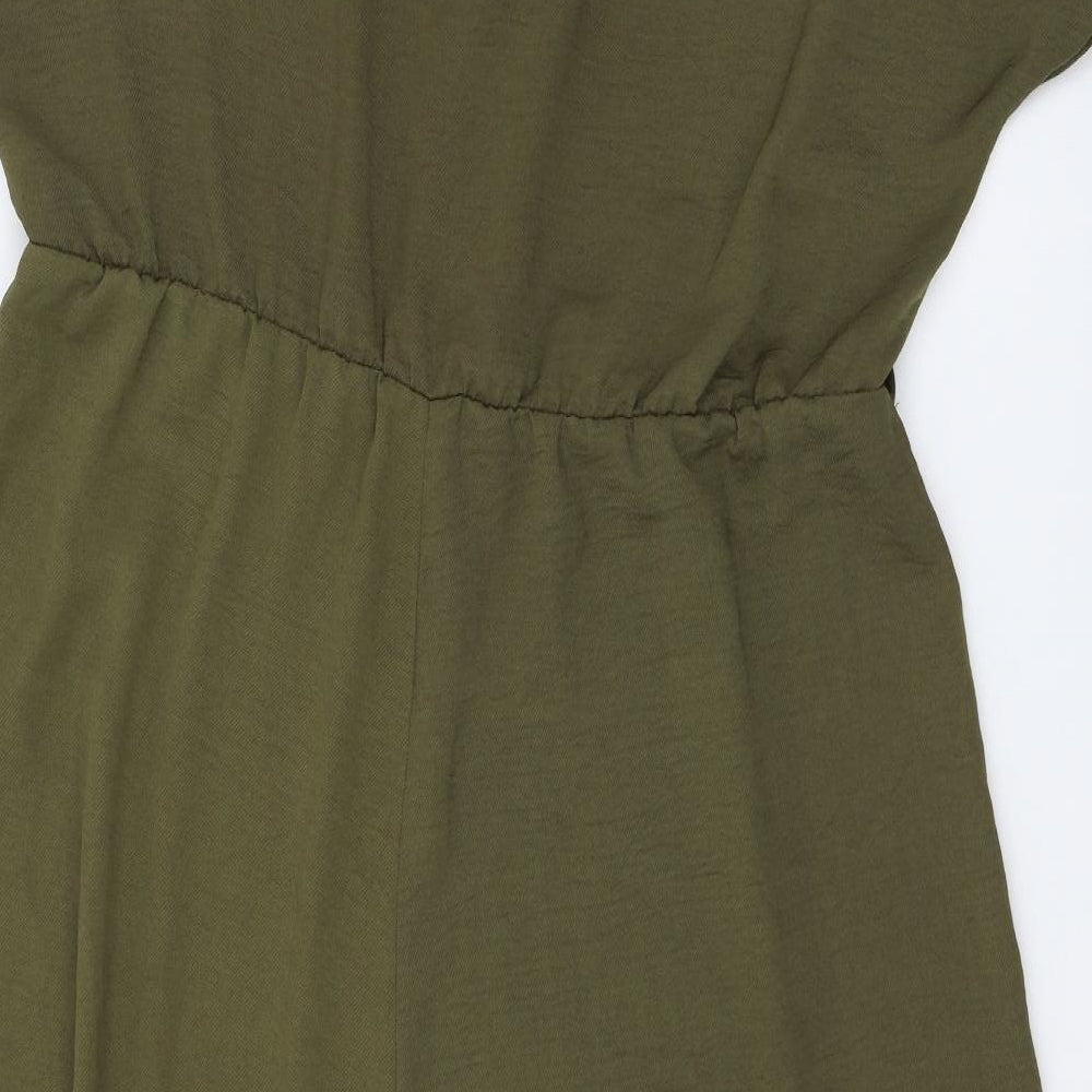 New Look Womens Green  Satin Jumpsuit One-Piece Size 22 L19 in