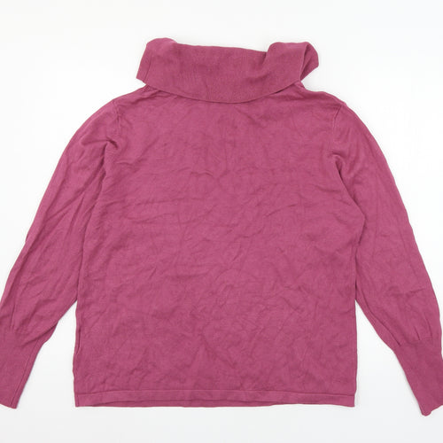 Mitzy Womens Pink  Knit Pullover Jumper Size XL