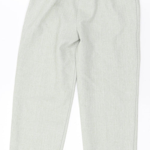 Prwrn Womens Green   Cropped Trousers Size 8 L22 in