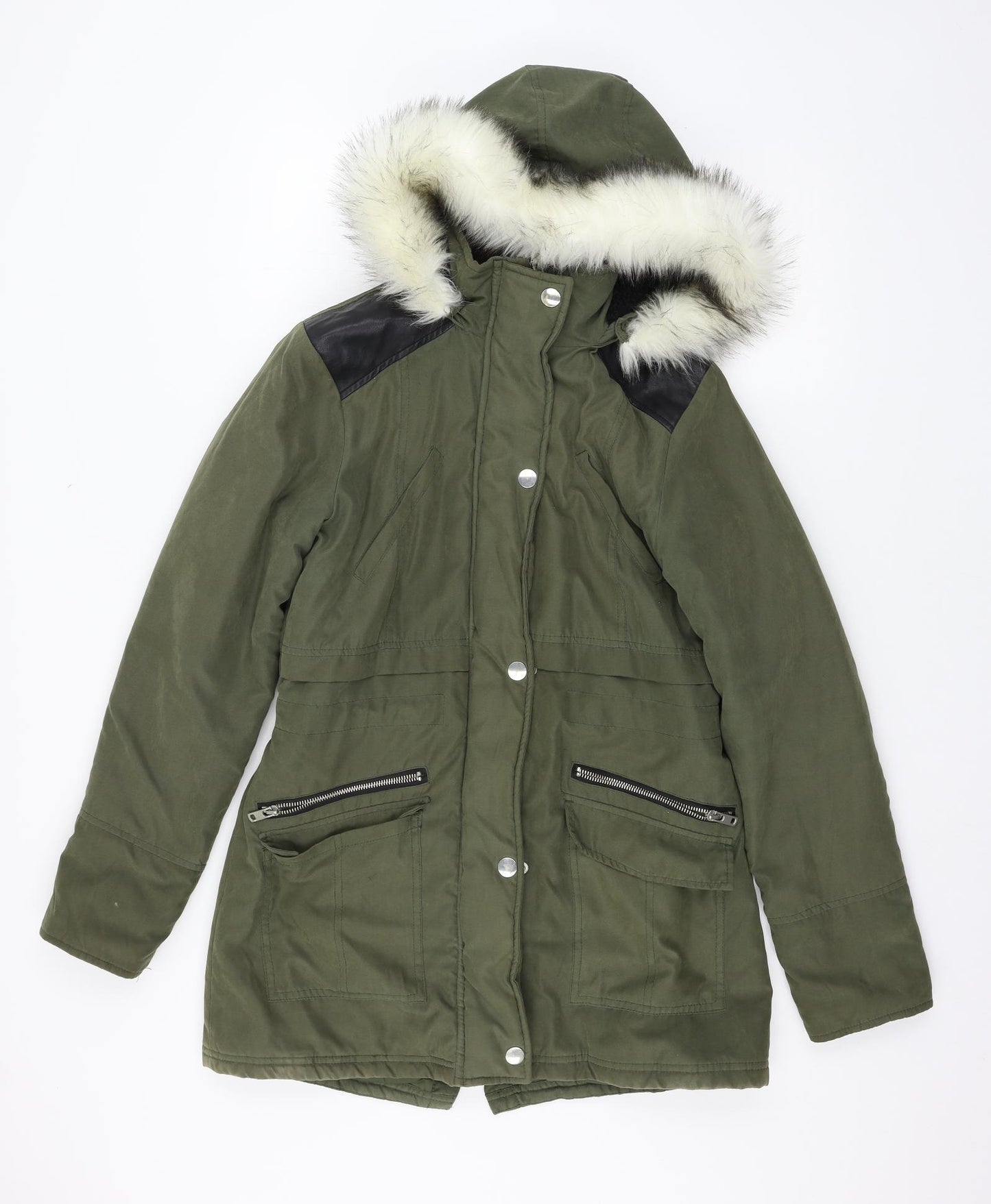 New Look Girls Green   Parka Coat Size 14-15 Years