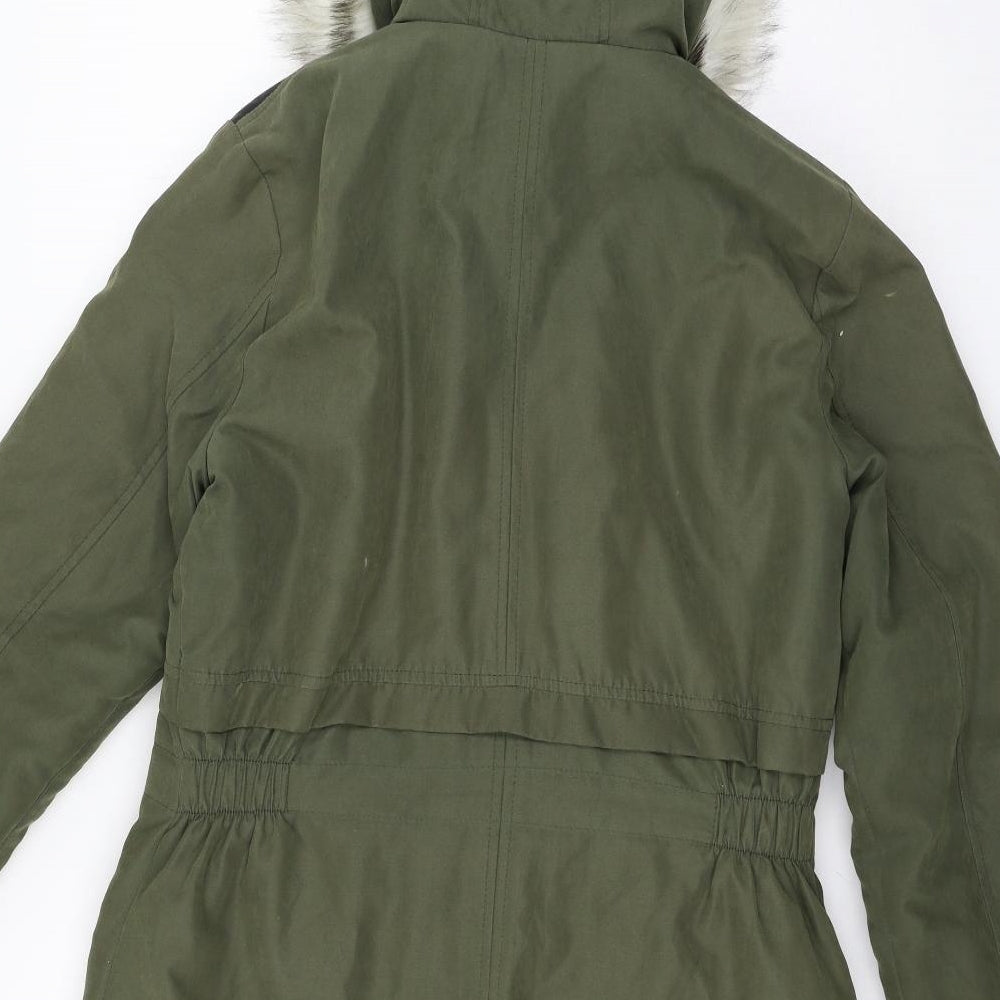 New Look Girls Green   Parka Coat Size 14-15 Years