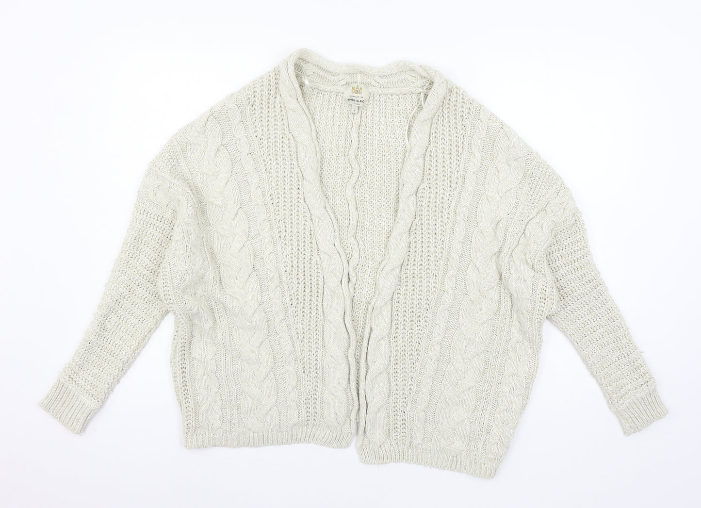 River Island Womens Ivory  Knit Cardigan Jumper Size 6